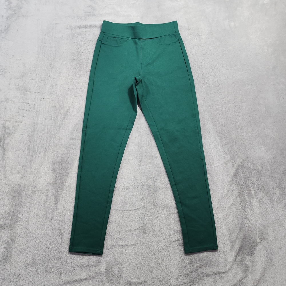 Maze Collection Leggings Womens S Green Mid Rise Jegging Ankle Stretch Casual